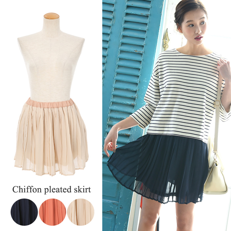 シフォンプリーツスカート