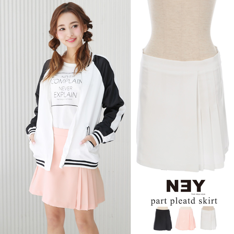 ポイントプリーツミニスカート