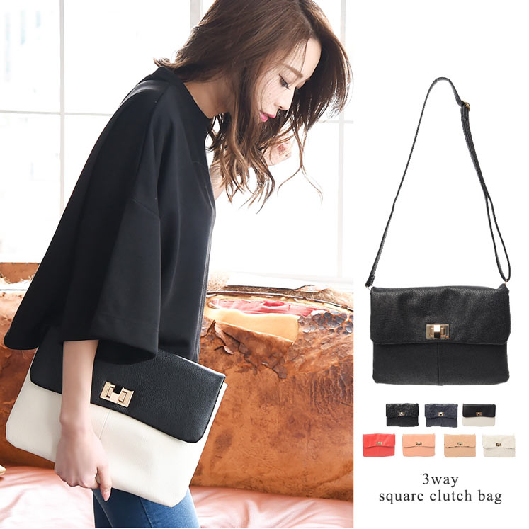 スクエアクラッチバッグ