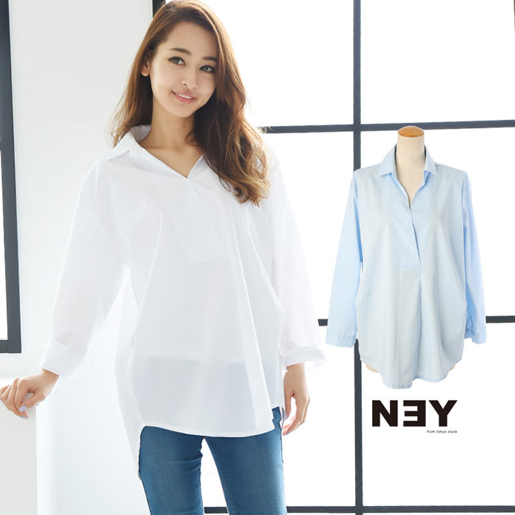 スキッパーカラーシャツ