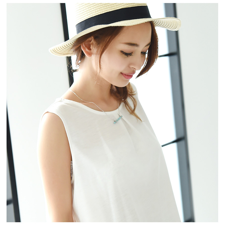 トライアングル&times;天然石ネックレス