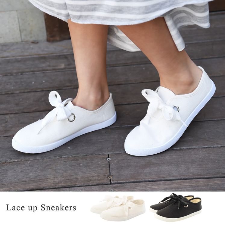 ビッグリボンレースアップ・スニーカー