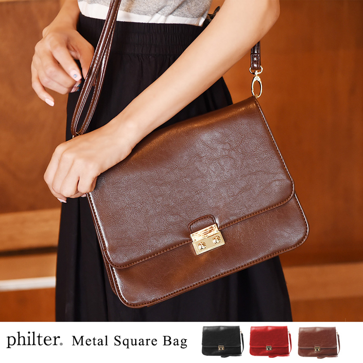 [2way]スクエアショルダーバッグ