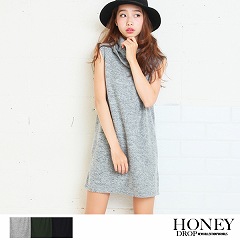 起毛ニットソータートルワンピース