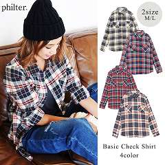 ベーシック・チェック柄ネルシャツ