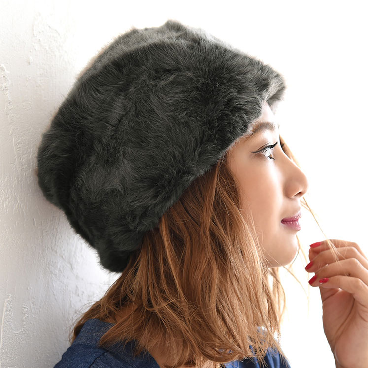 フェイクファーメーテル帽