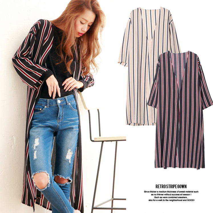 レトロストライプガウン