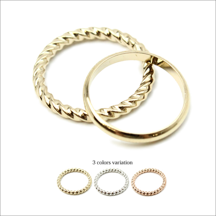 シンプル二連ファランジリング