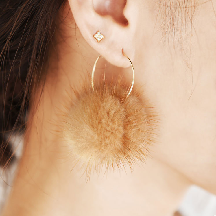 ゴールドフープ・ファーピアス