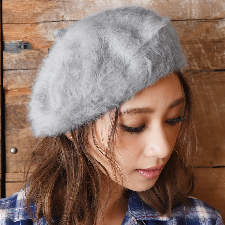 シャギーベレー帽