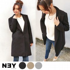 しっかり暖かキルティング裏地。チェスターコート