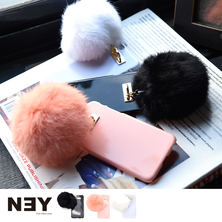 ふわふわフォックスファー付き[iPhone6s対応]